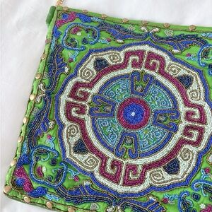 Christina Vintage Silk Beaded Bag